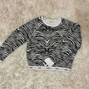 UGG Zebra Striped Crew Neck